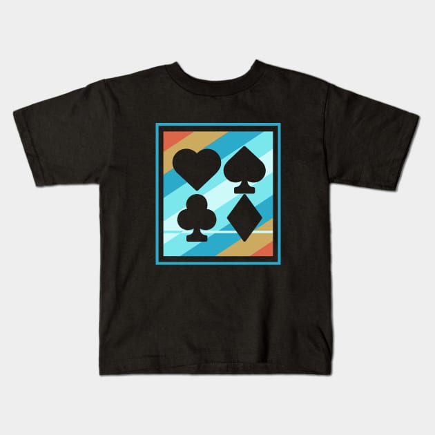 Vintage Cards Symbols Kids T-Shirt by LetsBeginDesigns